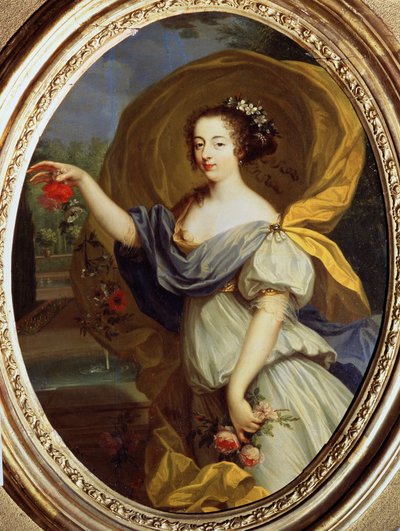 ""Porträtt av Louise Francoise De La Baume Le Blanc, hertiginna av Valliere (Madame De La Valliere) (1644-1710), Ludvig XIV:s favorit, i flora"" Målning av Pierre Mignard (1612-1695) 1600-talets Pouchkine Museum , Moskva av Pierre Mignard
