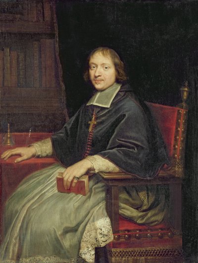 Porträtt av en präst, sägs vara Jean Francois Paul de Gondi av Pierre Mignard