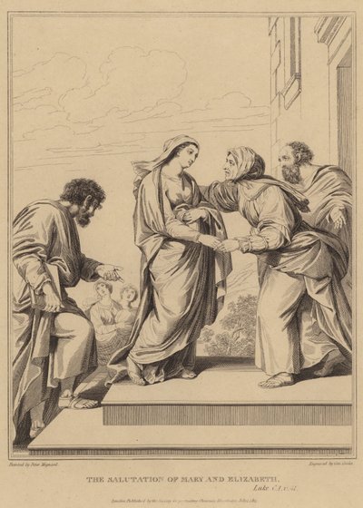Hälsningen av Maria och Elizabeth, Luke av Pierre Mignard