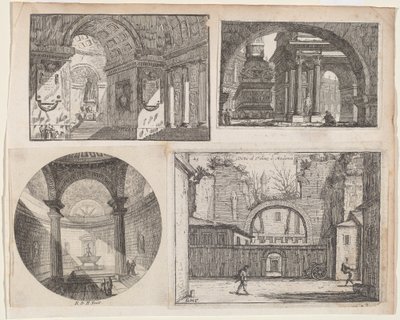 Veranda framför ett cirkulärt tempel av Pierre Moreau