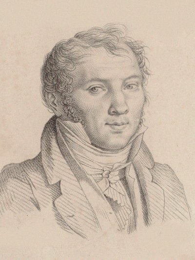 Porträtt av violinisten och kompositören Louis-Luc Loiseau de Persuis 1769-1819, 1811. av Pierre Narcisse Guérin Baron