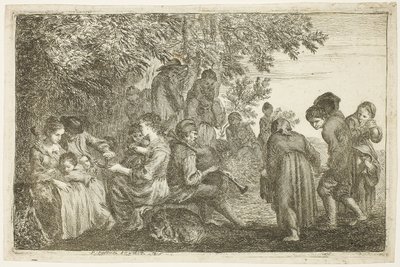 Trädgårdsfest av Pierre Parrocel