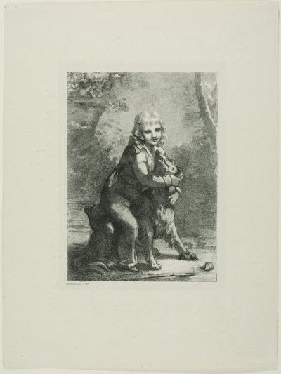 Pojke med hund av Pierre Paul Prud