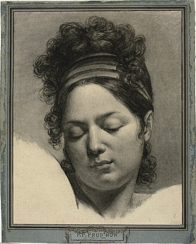Huvud av en kvinna av Pierre Paul Prud