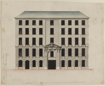 Fasad av Mont-de-Piété på rue des Blancs-Manteaux av Pierre Payen