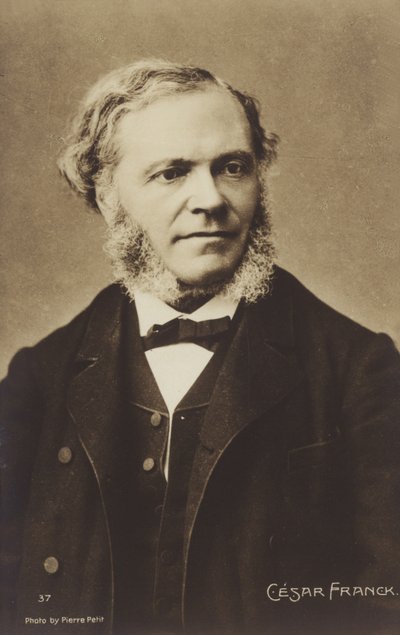 Cesar Franck, belgisk född kompositör, pianist, organist och musiklärare som arbetade i Paris under sitt vuxna liv (1822-1890) av Pierre Petit