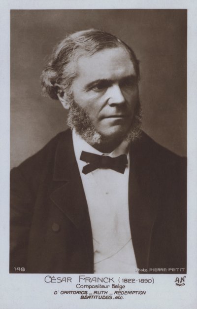Cesar Franck, belgisk kompositör och pianist (s/v foto) av Pierre Petit