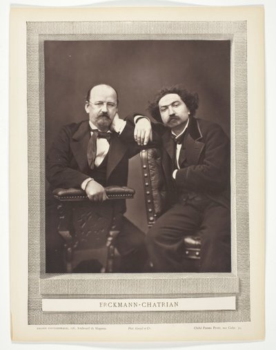 Émile Erckmann (fransk författare, 1822-1899) och Alexandre Chatrian (fransk författare, 1826-1890) av Pierre Petit