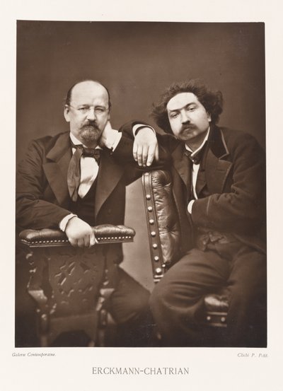 Emile Erckmann och Charles Chatrain av Pierre Petit