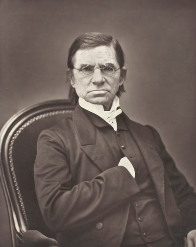 Émile Littré fransk lexikograf och filosof, 1801-1881, ca. 1876. av Pierre Petit