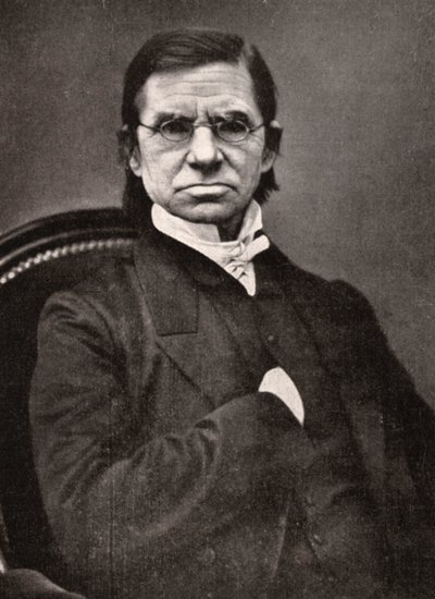 Emile Littre, fransk lexikograf och filosof, 1800-talet av Pierre Petit