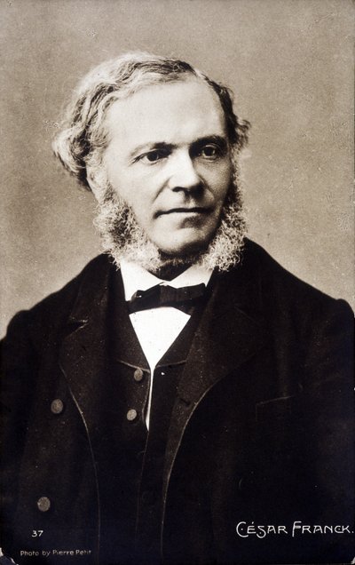 Porträtt av César Franck, fransk kompositör och organist av belgiskt ursprung (1822-1890). av Pierre Petit