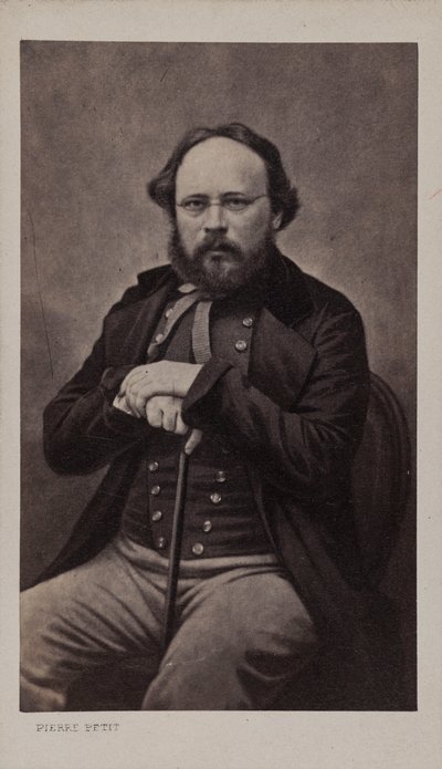 Porträtt av Pierre-Joseph Proudhon 1809-1865, ca 1860. av Pierre Petit
