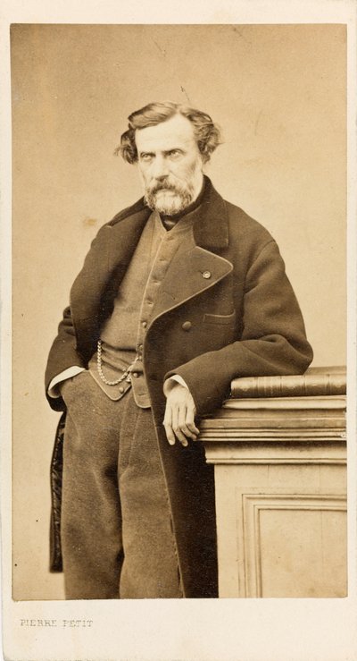 Porträtt av kompositören Ambroise Thomas 1811-1896. av Pierre Petit