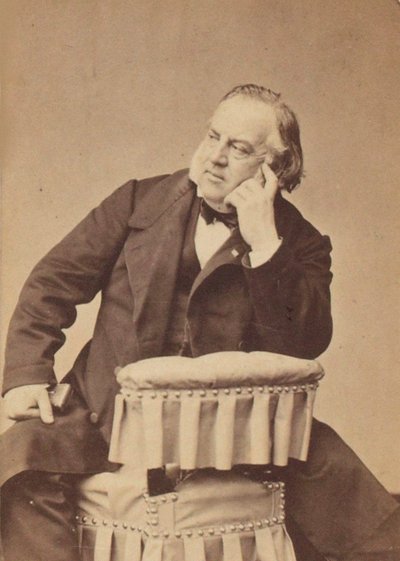 Porträtt av kompositören Louis Clapisson (1808-1866), av Petit, Pierre Lanith (1831-1909). Albumin foto. Privat samling av Pierre Petit