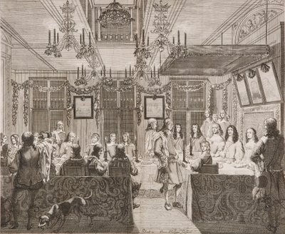 Kung Charles II äter middag med Lucy Walter av Pierre Philippe