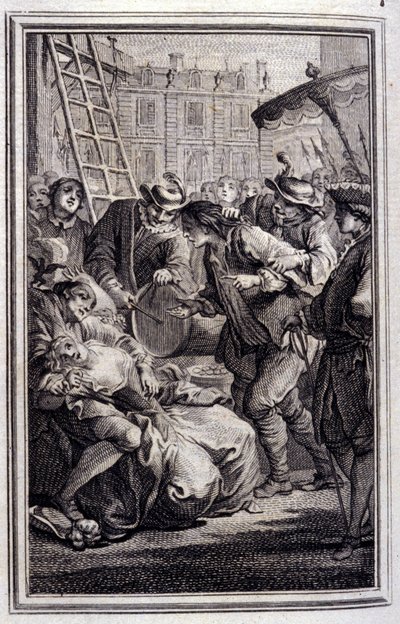 Belphegor - i ""Berättelser och noveller på vers"" av Jean La Fontaine. 1776. Illustration av P.P. Choffard. av Pierre Philippe Choffard