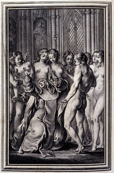 Le Glouches - i "Berättelser och noveller på vers" av Jean La Fontaine. 1776. Illustration av P.P. Choffard. av Pierre Philippe Choffard
