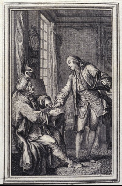 Les confeux indiscrets - i "" Sagor och noveller på vers "" av Jean La Fontaine. 1776. Illustration av P.P. Choffard. av Pierre Philippe Choffard