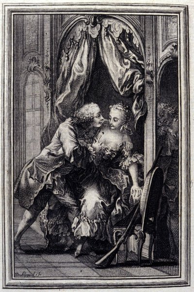 Missförstånd - i ""Berättelser och noveller på vers"" av Jean La Fontaine. 1776. Illustration av P.P. Choffard. av Pierre Philippe Choffard