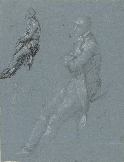 Två studier av Rutger Jan Schimmelpenninck och en skiss av hans fru av Pierre Prud