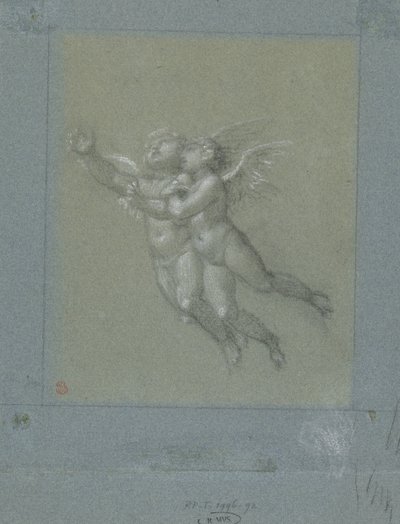 Två flygande putti av Pierre Prud
