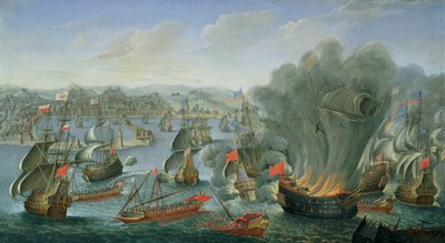 Søslag med den spanske flåde swed av Pierre Puget