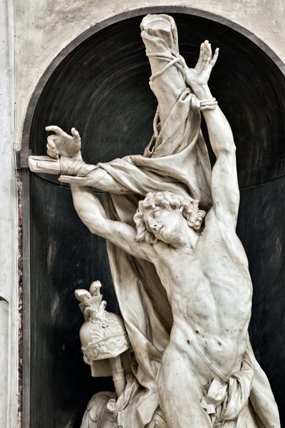 St Sebastian, detalj (Skulptur av Pierre Puget