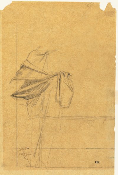 Draperistudie, andra hälften av 1800-talet. av Pierre Puvis de Chavannes