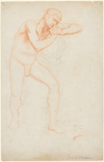 Naken man, 1891. av Pierre Puvis de Chavannes