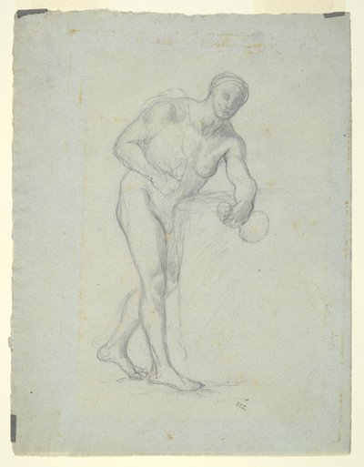 Naken figur med en kolv av Pierre Puvis de Chavannes