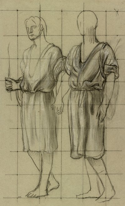 Studie av två stående figurer av Pierre Puvis de Chavannes