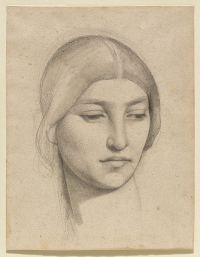 Studie av ett kvinnohuvud av Pierre Puvis de Chavannes