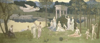 Den heliga lunden, älskade av konsterna och muserna av Pierre Puvis de Chavannes
