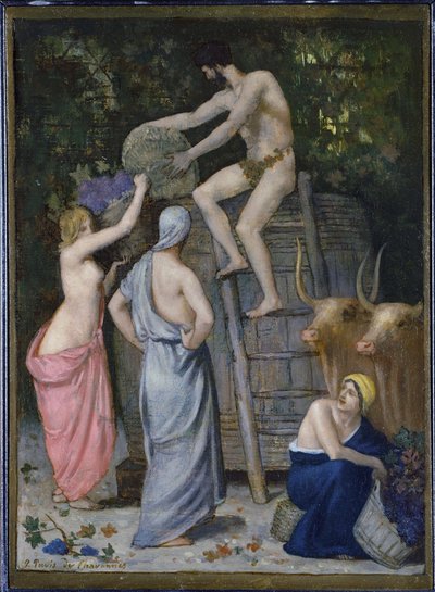 Vinpressen av Pierre Puvis de Chavannes