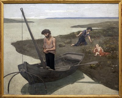 Den fattige fiskaren, målning av Pierre Puvis de Chavannes (1824-1898). Fotografi, KIM Youngtae, Paris, Musee d