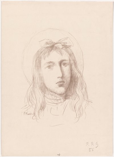 Flickhuvud av Pierre Puvis de Chavannes
