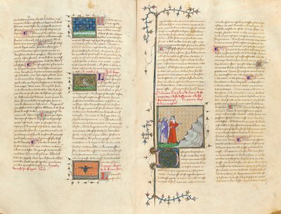 Sida från "The Properties of Things" av engelsmannen Bartholomew i den franska översättningen av Jean Corbechon, ca 1390 av Pierre Remiet