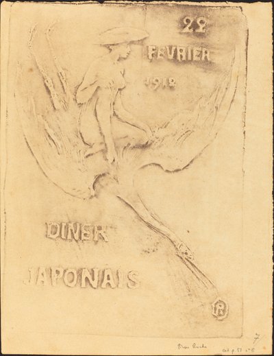 Woman and Swan, 22 februari 1912, Diner Japanese (Woman and Bird, 22 februari 1912, J av Pierre Roche