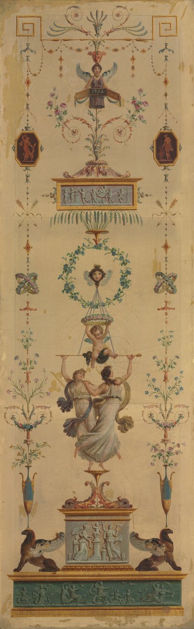 Dekorativ panel, 1790-tal. av Pierre Rousseau