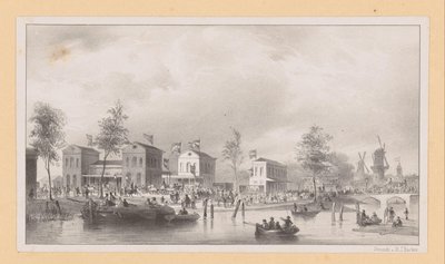 Stationsbyggnader av Rhen järnvägen i Amsterdam av Pierre Tetar van Elven (possibly)