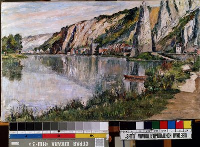 ""Bayards klippor"" (Klippan vid Bayard (?)) Målning av Pierre Thevenet (1870-1937) 1900-talet Mikalojus Konstantinas Ciurlionis Fine Arts Museum, Kaunas, Litauen av Pierre Thevenet
