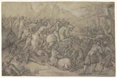 Slåss av Pierre Woeiriot (II) (attributed to)