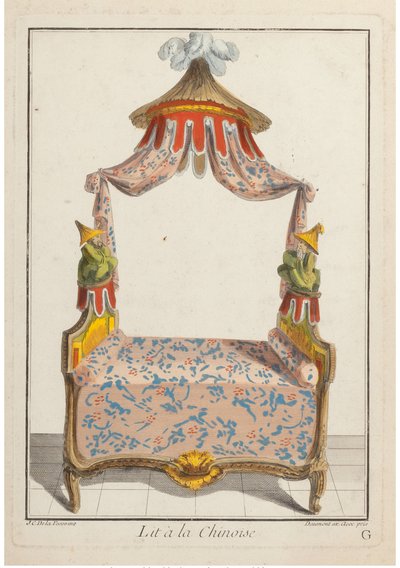 Kinesisk säng, ca 1788. av Pierre de La Mesangere
