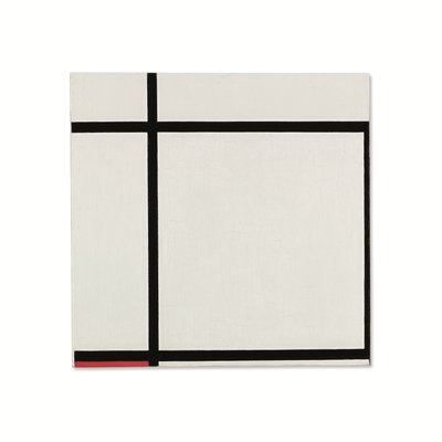 Composition II, med rött av Piet Mondrian