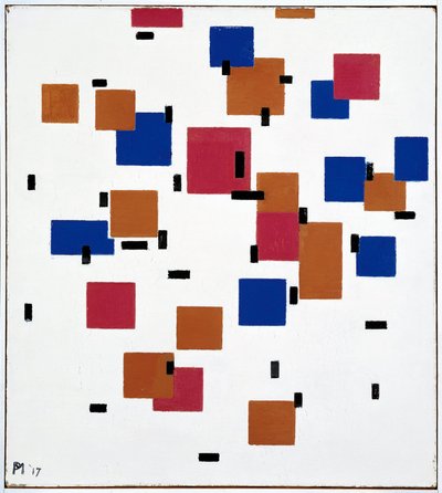 Komposition i färg A av Piet Mondrian