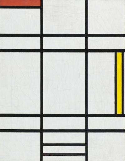 Komposition i vitt, rött och gult, 1936 av Piet Mondrian