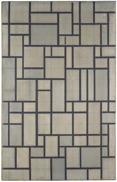 Komposition med rutnät 2 av Piet Mondrian