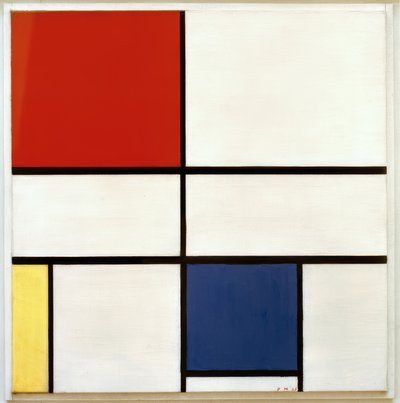 Komposition C; Komposition nr III; Komposition med rött, Ge av Piet Mondrian