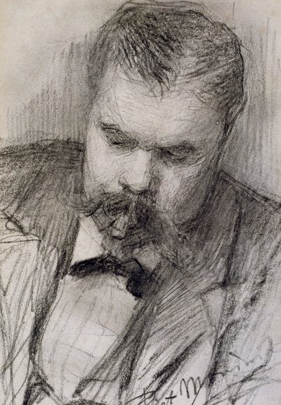 Porträtt av Frits Mondrian av Piet Mondrian